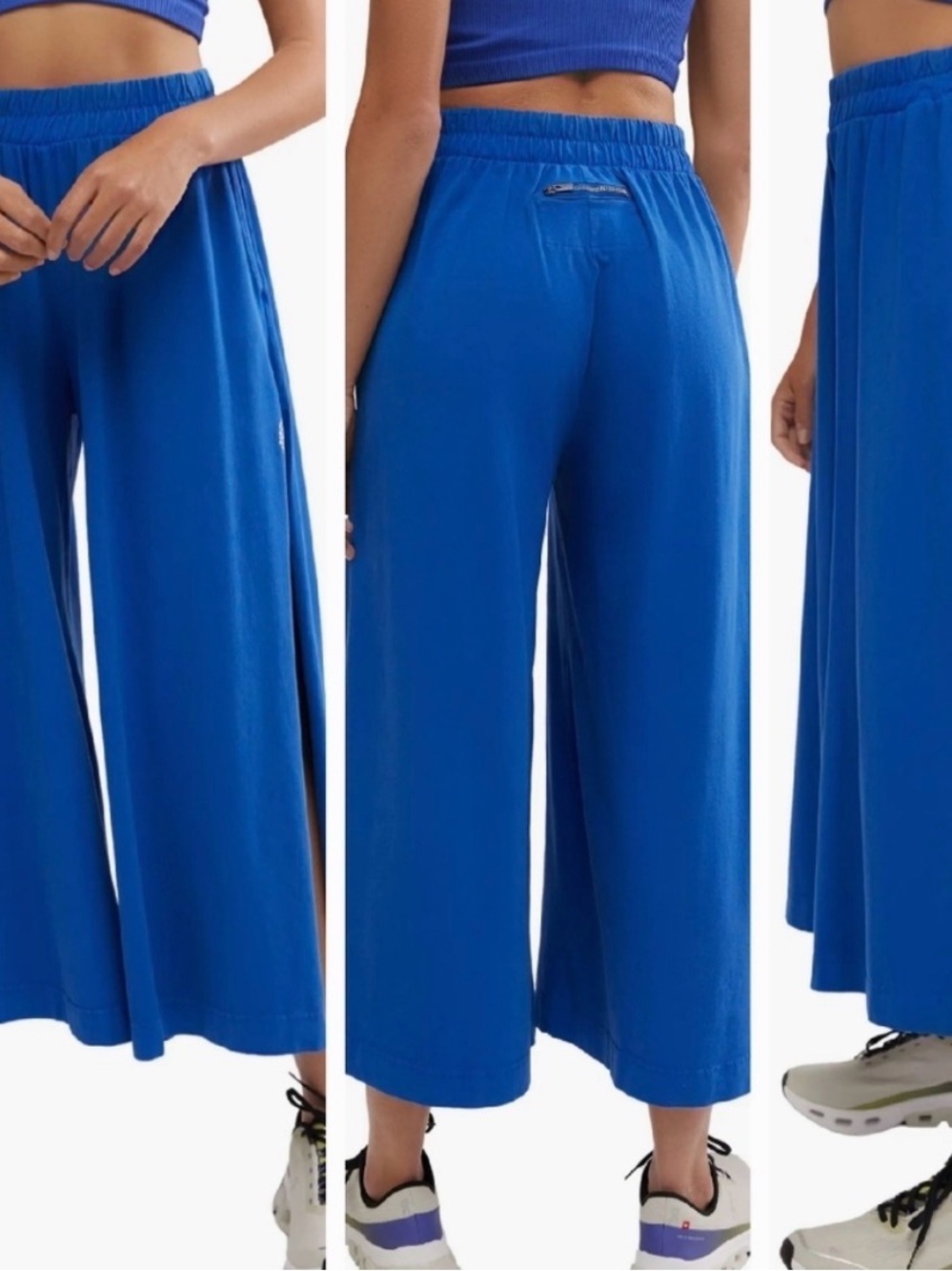 FP By Free People Movement Hot Shot Slit Flowy Wide Leg Pantsโ Women L Workout